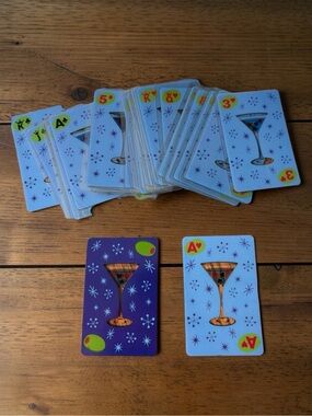 Accoutrements Martini-Themed Clear Cocktail Playing Cards